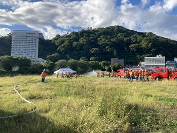 放水の様子