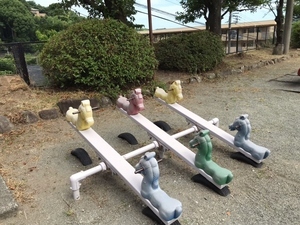緑ガ丘公園のシーソー