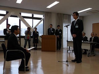 写真：静岡県議員当選証書付与式の様子