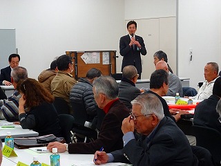 写真：熱海市町内会長連合会の1月定例会に出席する市長