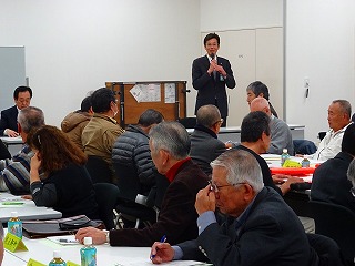 写真：熱海市町内会長連合会の1月定例会に出席する市長