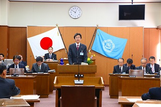 平成29年2月市議会定例会市長施政方針写真