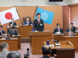 平成30年2月市議会定例会市長施政方針写真