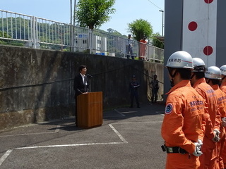 写真　消防救助技術大会壮行会　市長挨拶