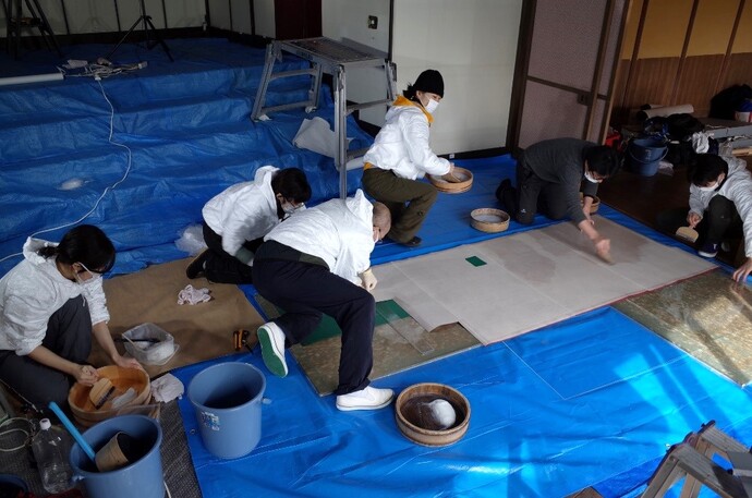 地下室 雑工事 貼り壁補修