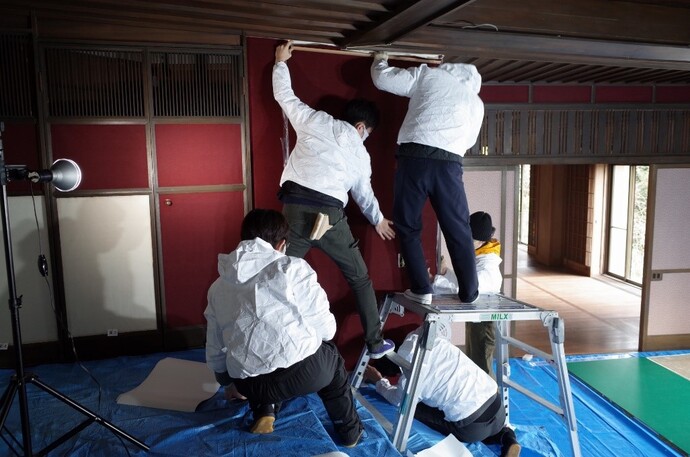 地下室 雑工事 貼り壁補修