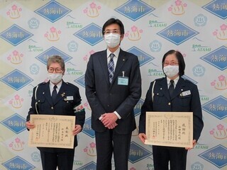 写真　県知事表彰受賞報告の様子