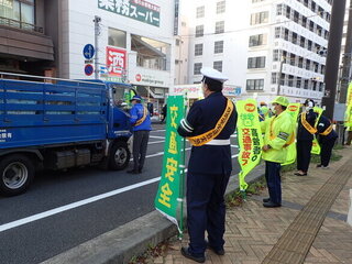 交通安全運動 初日街頭広報の様子