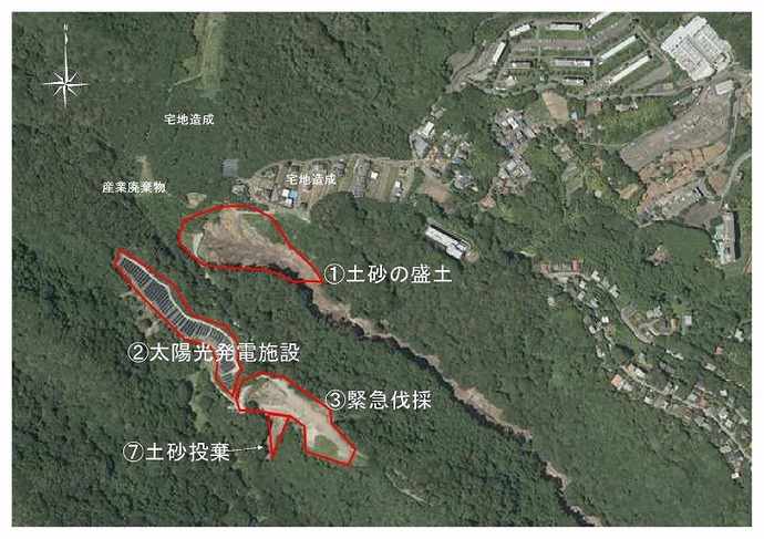 拡大図(土砂の盛土)
