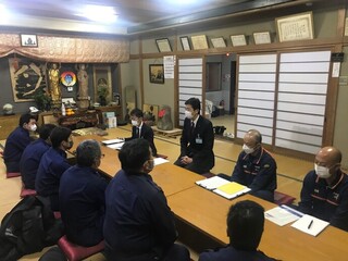 写真　熱海市消防団第4分団へのお礼