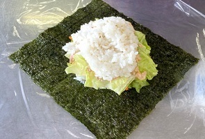 ご飯を重ねる